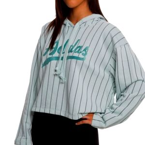 ADIDAS PASTEL GREEN CROP HOODY 2 PC SET💚🍃